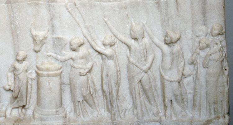 Alexandria, Relief of the Apotheosis of Homer, Lower tier