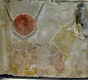 Isis and Nectanebo II (Serapeum, Saqqara)