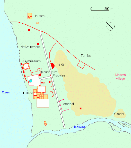 Ai Khanum, map