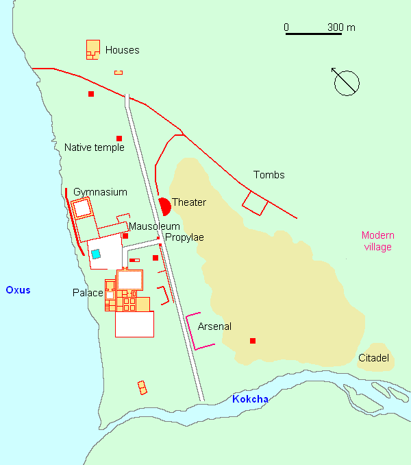 Ai Khanum, Map