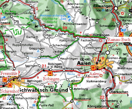 Map of the Raetian limes