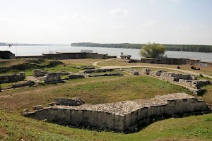 The Danube near Durostorum (the ruins are medieval)