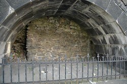 Wall remains of the fourth-century castle