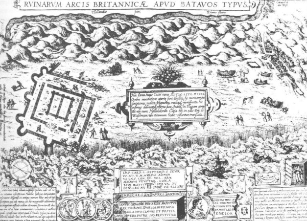 Ortelius' drawing of the Brittenburg
