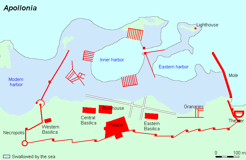 Apollonia, Map