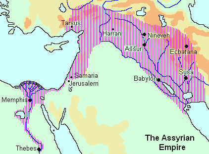 assyrian empire map