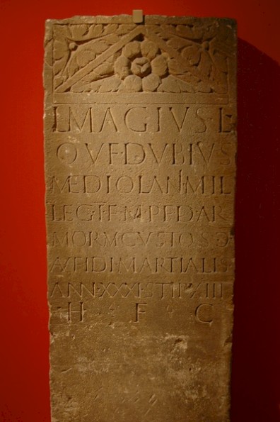 Tomb of L. Magius Dubius, soldier of of I Minervia (CIL 13.8071)