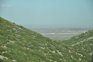 The plain of the Orontes, seen from the Bargylus Mountains; the battlefield is in the distance.