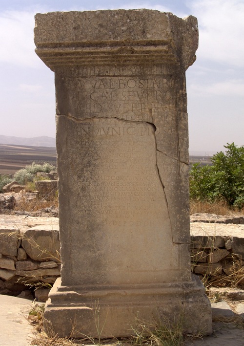 Volubilis, Stela of Marcus Valerius Severus