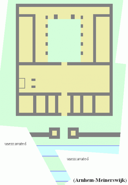 Map of the excavated part of Arnhem-Meinerswijk