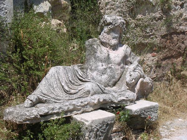 Miletus, Baths of Faustina, statue of river god Meander