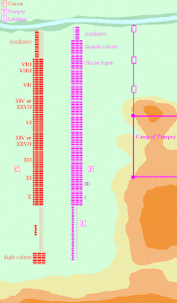 Map of the Battle of Pharsalus