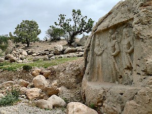 The rock at Sarab-e Qandil