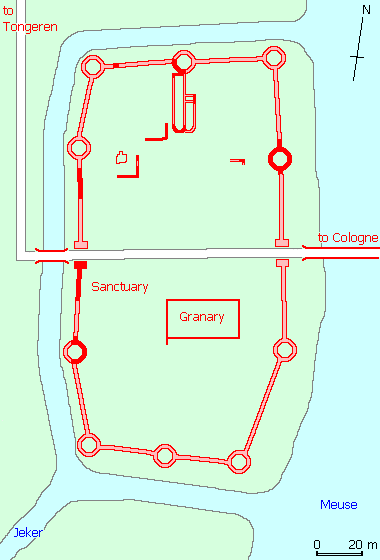 Maastricht, Map of the late Roman fort