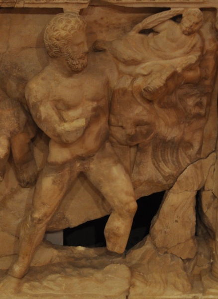 Perge, Heracles sarcophagi 05: Heracles and the Augean Stables