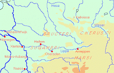 Map of the Lippe area