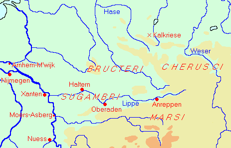 Map of the Lippe area