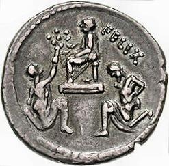 Coin with the surrender of Jugurtha